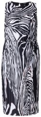 Ulla Popken 848948 Vestido con estampado animal Negro