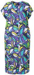 Ulla Popken 848980 Vestido camisero de flores Lila