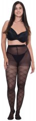 Ulla Popken 849049 Medias de rayas 40 den Negro