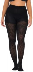Ulla Popken 849050 Medias de cuadros Negro