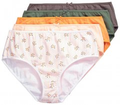 Ulla Popken 849098 Bragas de flores pack de 6 Naranja