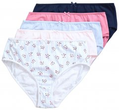 Ulla Popken 849098 Bragas de flores pack de 5 Azul claro