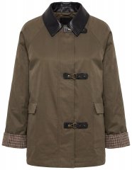 Ulla Popken 849246 Chaqueta de polipiel Verde oliva