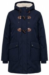 Ulla Popken 849619 Chaqueta HYPRAR impermeable con forro de borreguito Azul marino