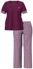 Ulla Popken 849850 Pijama de cuadros Rojo baya