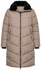 Ulla Popken 850041 Abrigo acolchado Topo