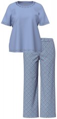 Ulla Popken 850045 Pijama de manga corta Azul claro