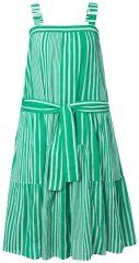 Ulla Popken 850197 Vestido de rayas con volantes Verde