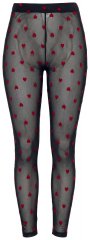 Ulla Popken 850264 Leggings de media con estampado Negro