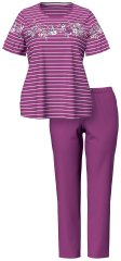 Ulla Popken 850403 Pijama de flores Violeta