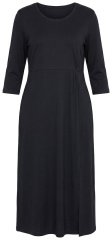Ulla Popken 850910 Vestido largo con manga 3/4 Negro