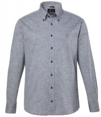 JP1880 850931 Camisa de chambray de manga larga Negro TALL