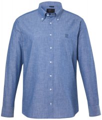 JP1880 850931 Camisa de chambray de manga larga Azul denim TALL