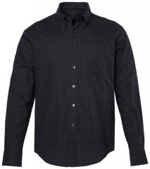 JP1880 850950 Camisa de franela de cuadros de manga larga Negro TALL