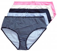 Ulla Popken 850966 Bragas de rayas pack de 5 Azul marino