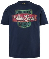 JP1880 850980 Camiseta con estampado de aspecto vintage Azul marino TALL