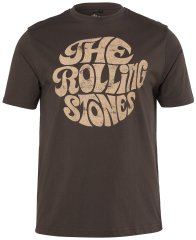 JP1880 851001 Rolling Stones Retro Logo Camiseta Avellana