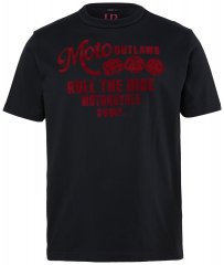 JP1880 851002 Camiseta con estampado en el pecho Negro TALL