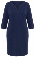 Ulla Popken 851220 Vestido con manga 3/4 Azul marino