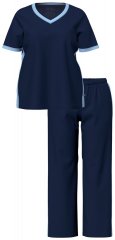 Ulla Popken 851245 Pijama de rayas Azul marino