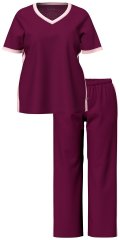 Ulla Popken 851245 Pijama Rojo baya