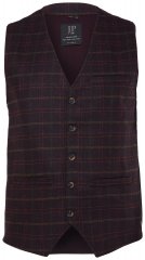 JP1880 851393 Chaleco de tweed a cuadros Burdeos