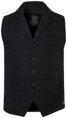 JP1880 851395 Chaleco de tweed a cuadros elástico Negro
