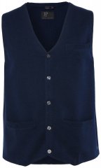 JP1880 851421 Chaleco de punto con cuello de pico Azul marino
