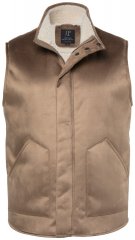 JP1880 851516 Chaleco en ante sintético con forro teddy Beige