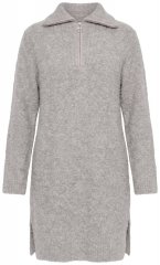 Ulla Popken 851563 Vestido de punto de manga larga Beige