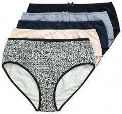 Ulla Popken 851687 Bragas con estampado pack de 5 Azul claro