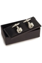 JP1880 851707 Gemelos con nudo Gris plata