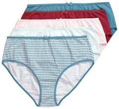 Ulla Popken 851725 Bragas con estampado pack de 5 Lila