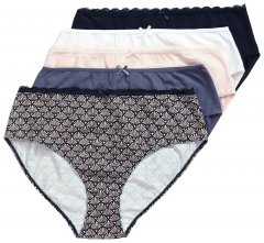 Ulla Popken 851730 Bragas con estampado pack de 5 Beige