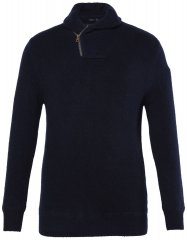 JP1880 851795 Jersey de punto con cuello chal Azul marino TALL
