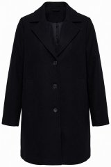 Ulla Popken 851829 Abrigo de lana Negro