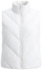 Ulla Popken 851833 Chaleco acolchado con cuello alto Blanco roto