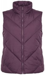 Ulla Popken 851833 Chaleco acolchado con cuello alto Marrón