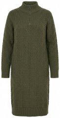 Ulla Popken 852121 Vestido de punto de manga larga con cuello alto Caqui