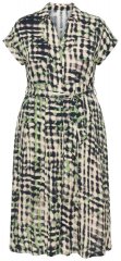 Ulla Popken 852257 Vestido largo estampado Topo