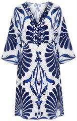 Ulla Popken 852314 Vestido estampado Blanco