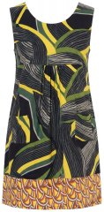 Ulla Popken 852329 Vestido de jersey de rayas Verde oliva