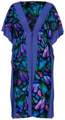 Ulla Popken 852333 Vestido estampado con cordón Lila