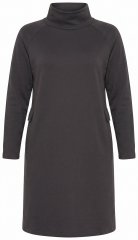 Ulla Popken 852456 Vestido de felpa con cuello alto Marrón oscuro