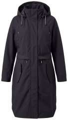 Ulla Popken 852901 Abrigo técnico Negro