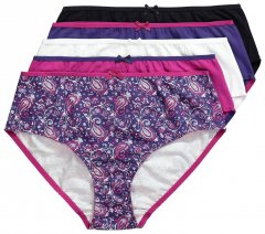 Ulla Popken 852935 Bragas de flores pack de 5 Azul real