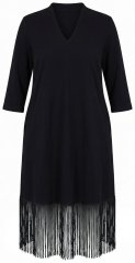 Ulla Popken 852937 Vestido de jersey Negro