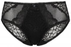Ulla Popken 853040 Bóxer con encaje Negro
