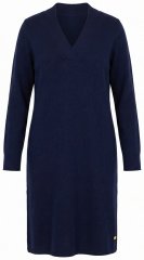Ulla Popken 853077 Vestido de punto de manga larga Azul marino