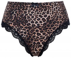 Ulla Popken 853106 Tangas con estampado animal Negro
